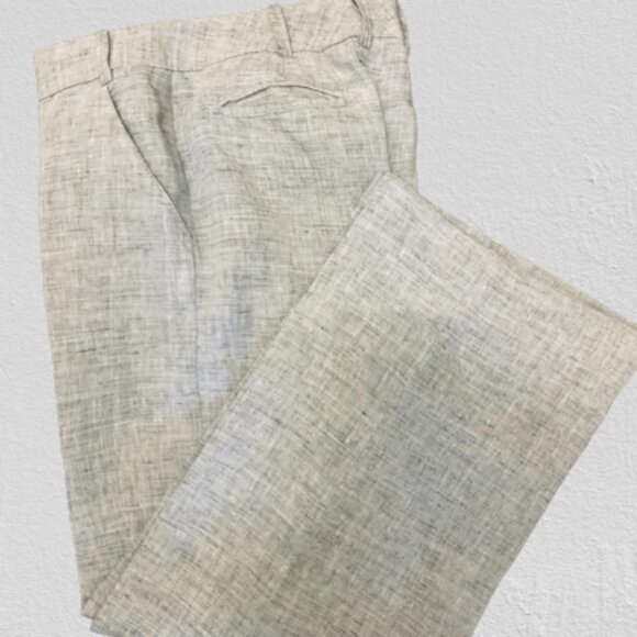 MAX STUDIO 100% Linen Grey Pants Trousers  Size 6 - Picture 1 of 7